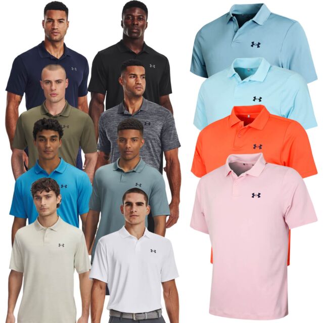 Under Armour Mens 2025 UA Performance 3.0 UPF 40 Quick Dry Golf Polo Shirt