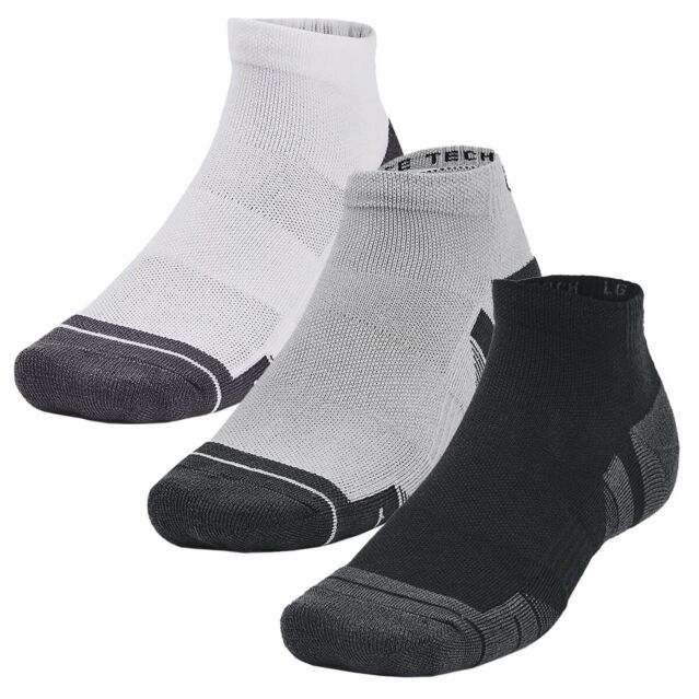 Under Armour Unisex 2025 Performance Tech 3-Pack Moisture Wicking Low Cut Socks