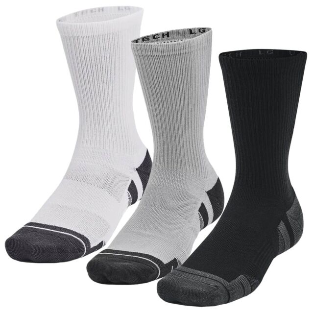 Under Armour Unisex 2025 Performance Tech 3-Pack Moisture Wicking Crew Socks