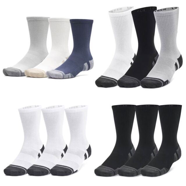 Under Armour Unisex Performance Tech 3-Pack Moisture Wicking Crew Socks