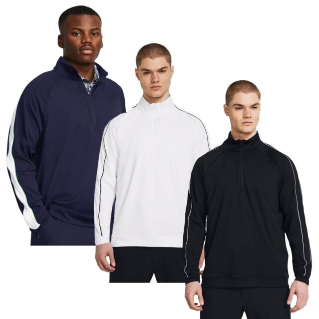 Under Armour Mens 2024 UA Storm Fabric Midlayer Half Zip Loose Fit Sweater