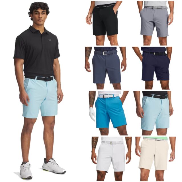 Under Armour Mens 2025 UA Tech Tapered Fit Water Repellent Golf Shorts