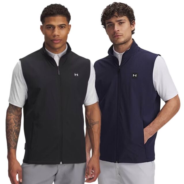 Under Armour Mens 2025 Breathable Durable Drive Pro Storm Hybrid Vest Gilet
