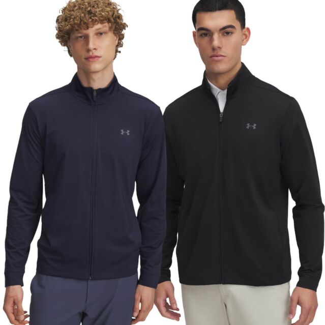 Under Armour Mens 2025 Water Repellent 4 Way Stretch Drive Full Zip Sweater