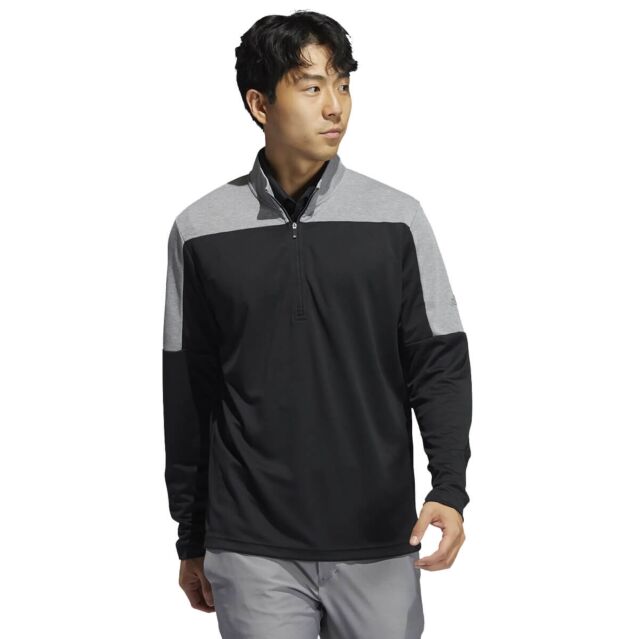 adidas Golf Mens 1/4 Zip UPF Lightweight Soft Stretch UPF 50+ Sweater