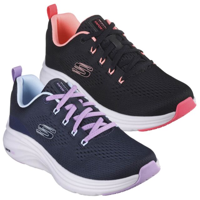 Skechers Womens 2024 Vapour Foam Fresh Trend Engineered Mesh Lace Up Trainers