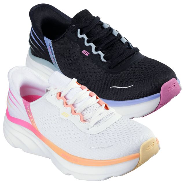 Skechers Womens 2025 D'Lux Vapor Slip-ins Relaxed Fit Lightweight Trainers