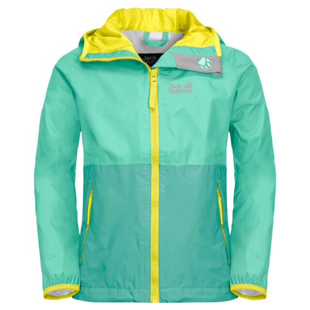 Jack Wolfskin Unisex Rainy Days Waterproof Windproof Boys Or Girls Kids Jacket
