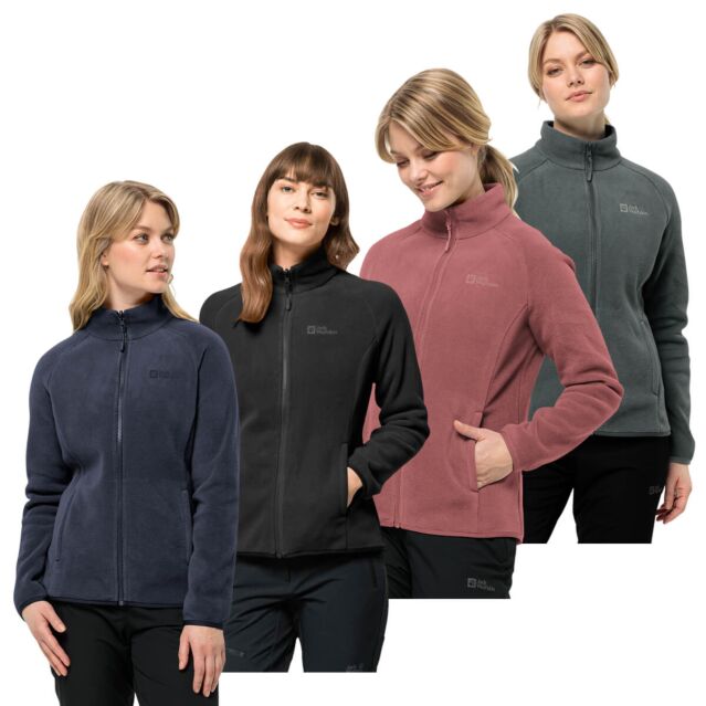 Jack Wolfskin Womens Moonrise Full Zip Warm Recycled Fleece Sweater