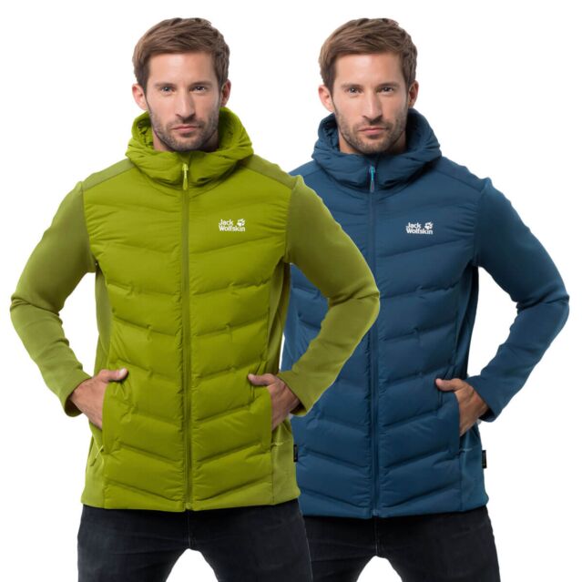 Jack Wolfskin Mens Tasman Hood Breathable Windproof Hybrid Jacket