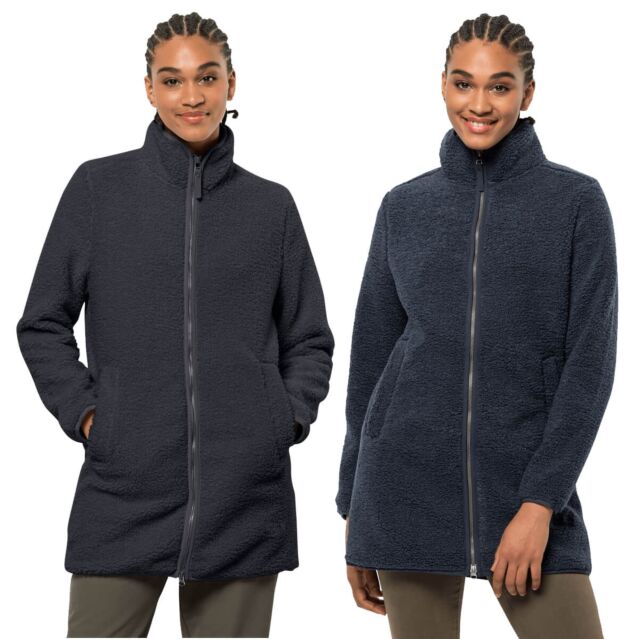 Jack Wolfskin Womens High Cloud Sherpa Fleece Longline Jacket