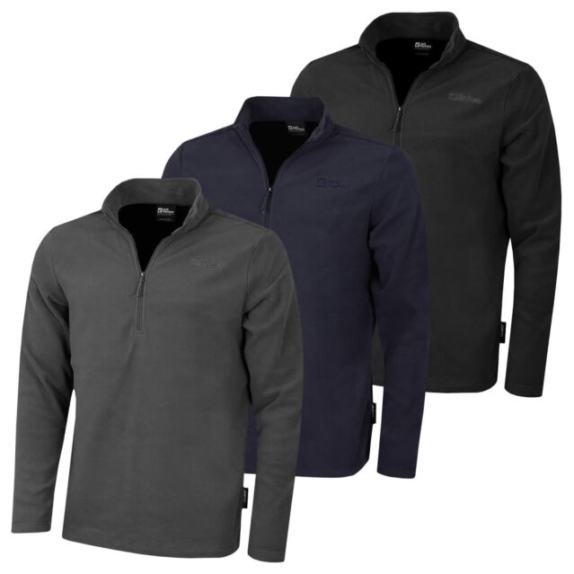 Jack Wolfskin Mens 2025 Taunus Half Zip Breathable Fleece Pullover Sweater