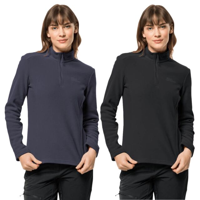 Jack Wolfskin Womens 2025 Taunus Half Zip Lightweight Fleece Pullover Sweater