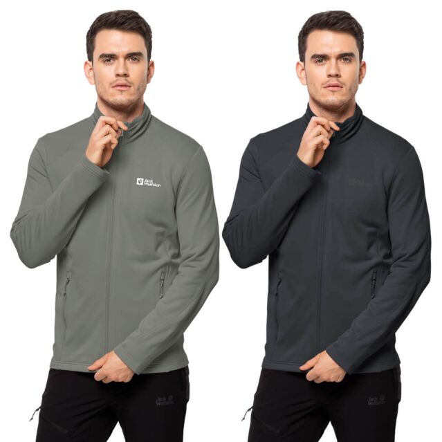 Jack Wolfskin Mens Kolbenberg Midlayer Stretch Fleece Full Zip Sweater