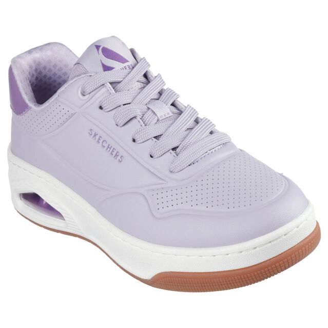 Skechers Womens 2024 Uno Court Fast Break Air Cooled Memory Foam Trainers