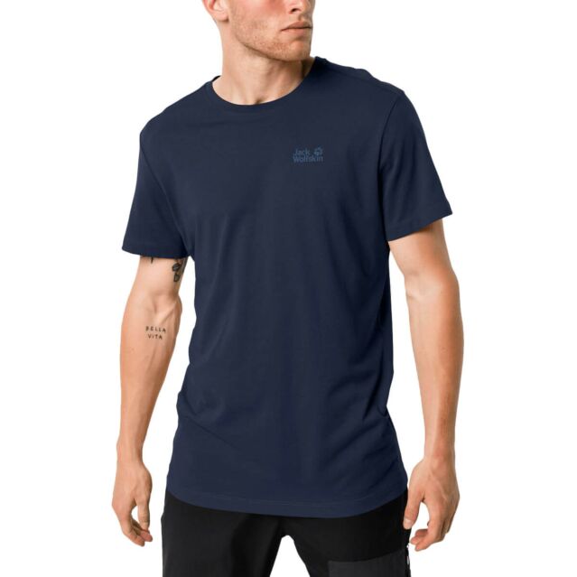 Jack Wolfskin Mens Essential Cotton Blend Short Sleeve Lightweight T-Shirt