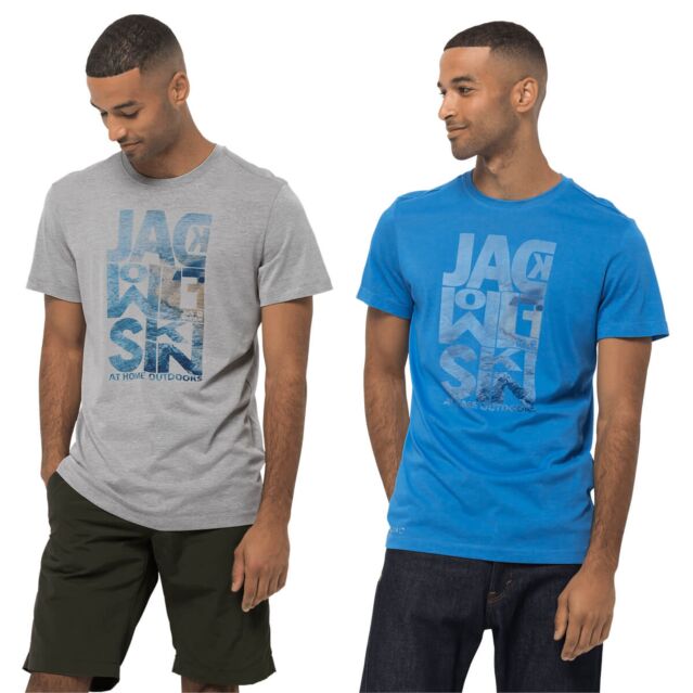 Jack Wolfskin Mens Atlantic Ocean Stretch Lightweight Graphic T-Shirt