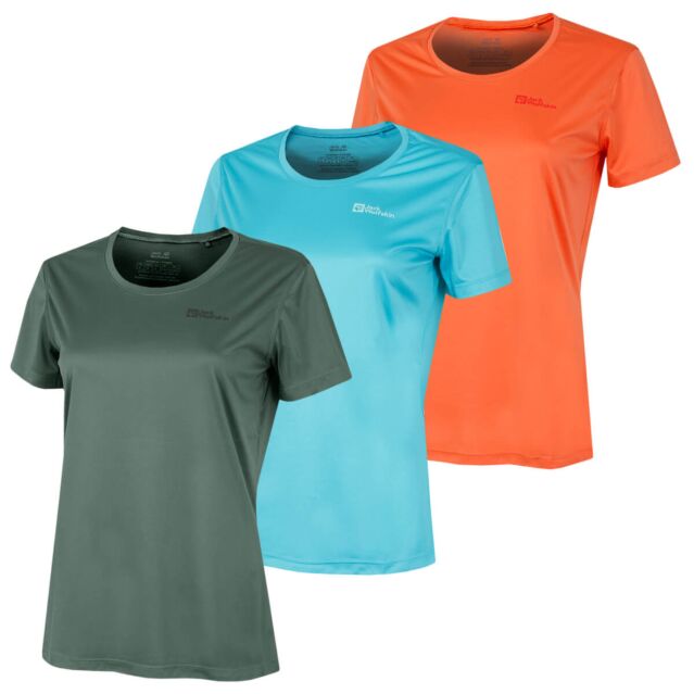 Jack Wolfskin Womens Tech Moisture Wicking Quick Drying Lightweight T-Shirt