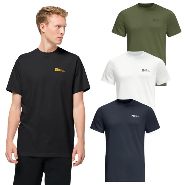 Jack Wolfskin Mens 2025 Essential Lightweight Soft Feel Organic Cotton T-Shirt