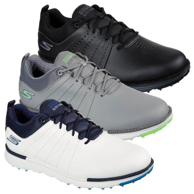 Skechers Mens Elite-Tour SL Golf Waterproof Spikeless Leather Golf Shoes
