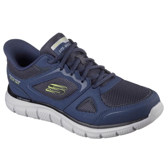 Skechers Mens 2025 Track Ezral Slip-ins Memory Foam Comfy Air-Cooled Trainers