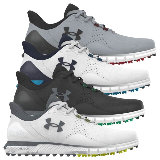 Under Armour Mens 2024 Drive Fade Cushioned Breathable Spikeless Golf Shoes