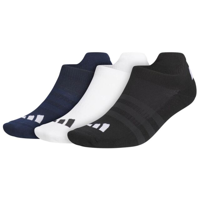 adidas Golf Mens 3 Pack Primegreen Sustainable Low Cut Ankle Socks