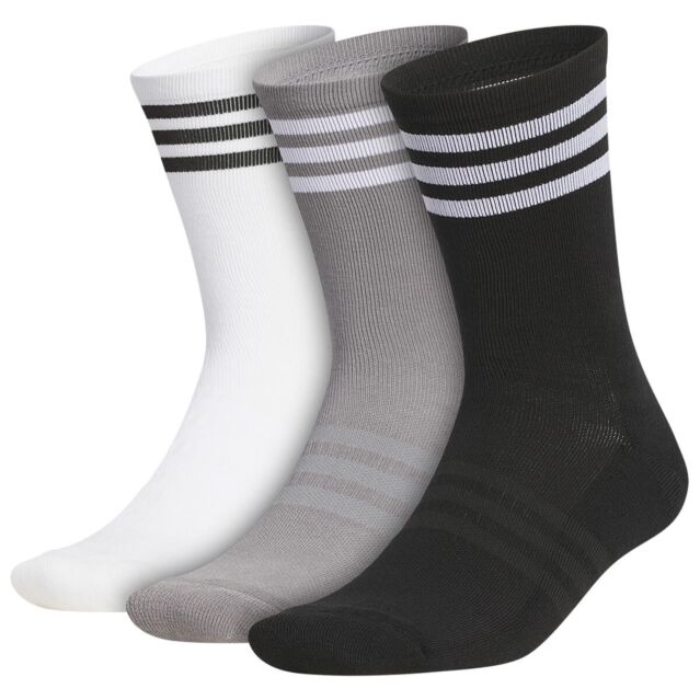 adidas Golf Mens 2025 Three Pack Sustainable Recycled Cotton Mesh Crew Socks