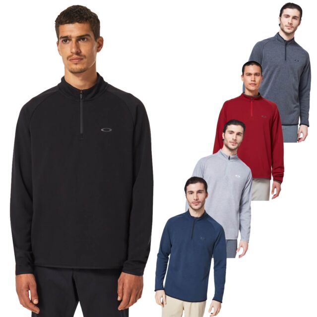 Oakley Mens Range Pullover 2.0 1/4 Zip Melange Golf Sweater