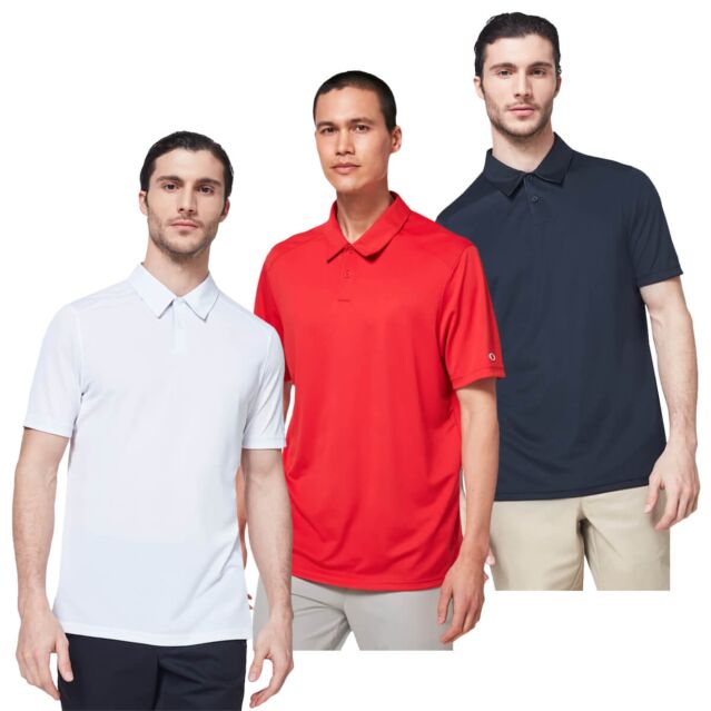 Oakley Mens Divisional Polo 2.0 Lightweight Golf Polo Shirt