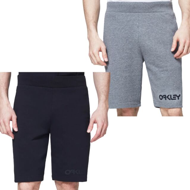 Oakley Mens Reverse Fleece Cotton Fabric Regular Fit Logo Comfort Shorts