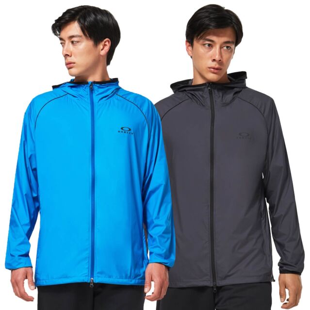Oakley Mens Turbine Water Repellent Zip Pockets Mesh Wind Performance Jacket