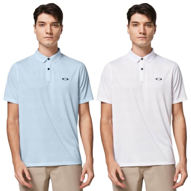Oakley Mens Contender Stripe Hydrolix Wicking Polo Shirt
