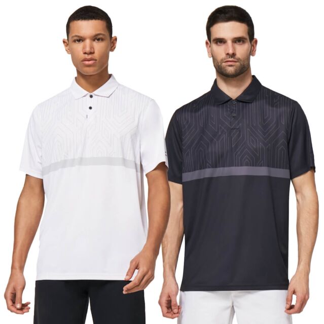 Oakley Mens Top Half Leader Hydrolix Moisture Wicking UPF50 Polo Shirt