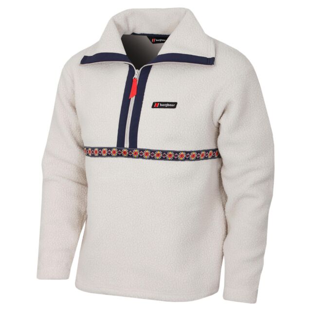 Berghaus Mens 2024 Rhynie Aztec Relaxed Fit Shearling Half Zip Sweater