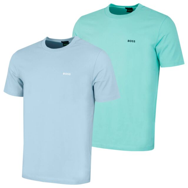Hugo Boss Mens BOSS Crew Neck Short Sleeve Regular Fit Logo T-Shirt