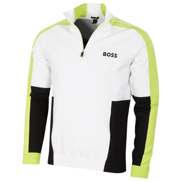 Hugo Boss Mens Zolkar Water Repellent 1 2 Zip Golf Sweater