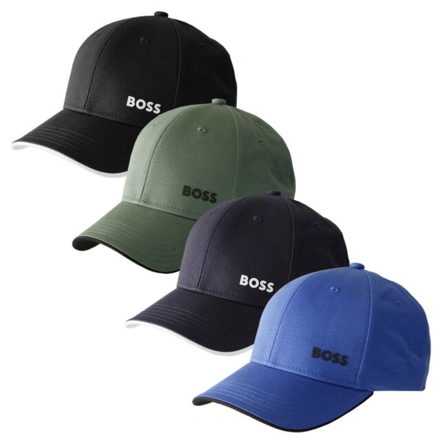 Hugo Boss Mens 2025 Bold RESPONSIBLE Logo Classic Cotton Baseball Cap