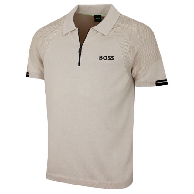 Hugo Boss Mens 2025 Perform-Max Knit Breathable Stretch Wicking Golf Polo Shirt