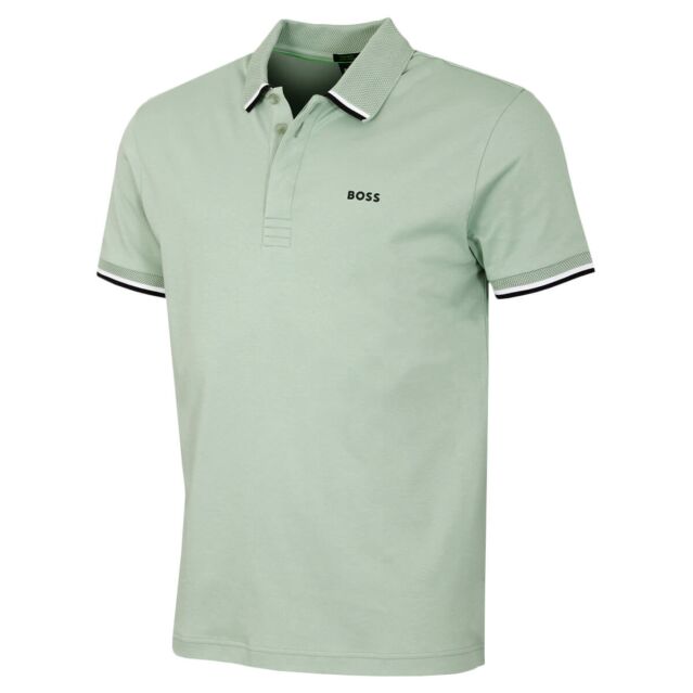 Hugo Boss Mens 2025 Paddy Lux Heritage Cotton Regular Fit Golf Polo Shirt