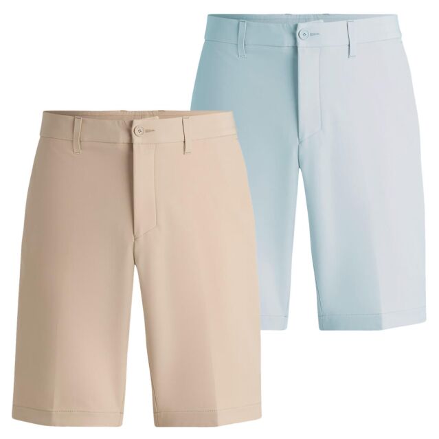 Hugo Boss Mens 2026 Commuter Slim Fit 4 Way Stretch Water Repellent Golf Shorts