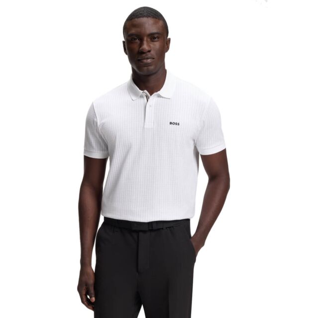 Hugo Boss Mens 2026 Birdie 3 Golf 4-Way Stretch Performance Cotton Polo Shirt