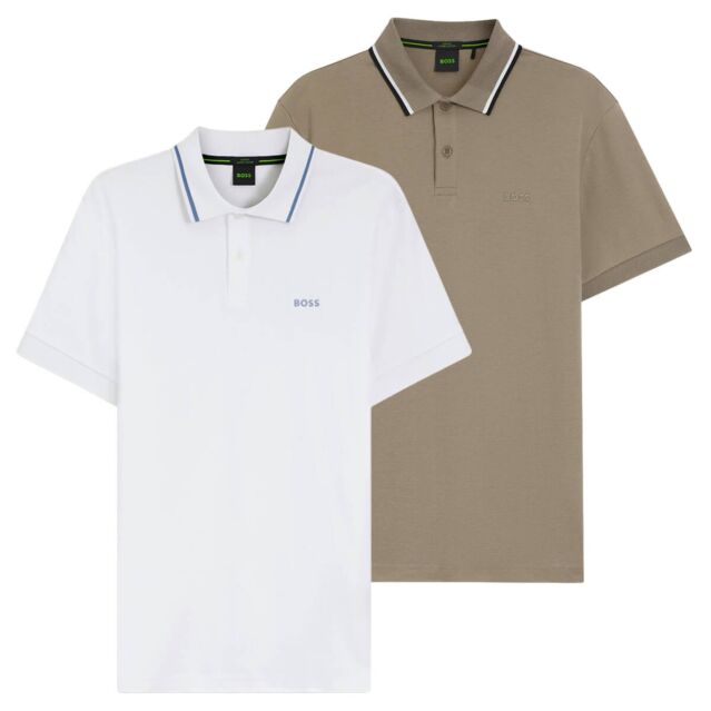 Hugo Boss Mens 2026 Join Paddy Embroidered Cotton Interlock Golf Polo Shirt