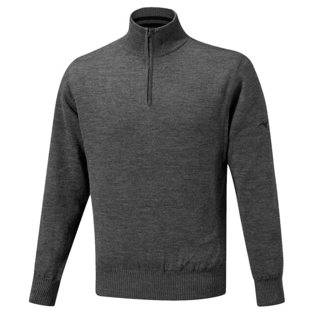 Mizuno Mens Windproof Lightweight Lined 1/4 Zip Regular Fit Golf Sweater
