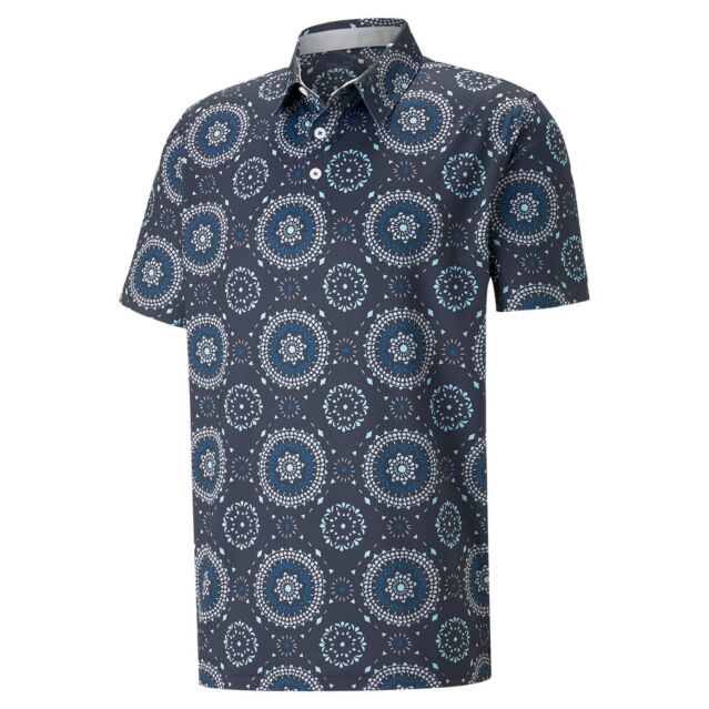 Puma Golf Mens Mattr Rising Four Way Stretch Breathable Polo Shirt