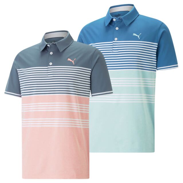 Puma Golf Mens Mattr Track Moisture Wicking Performance Polo Shirt