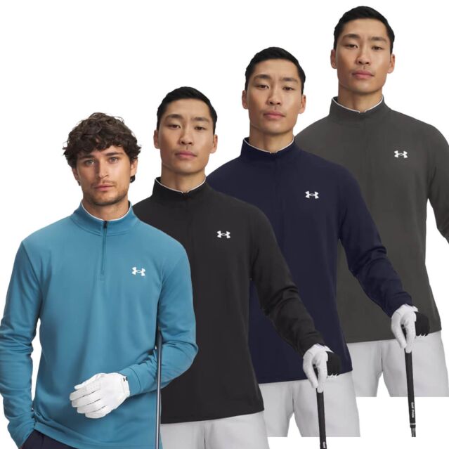 Under Armour Mens UA Matchplay 1/4 Zip Breathable Stretch Golf Sweater