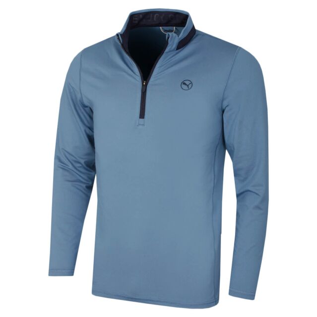 Puma Golf Mens Lightweight 1 4 Zip Wicking UV Resistant Sweater