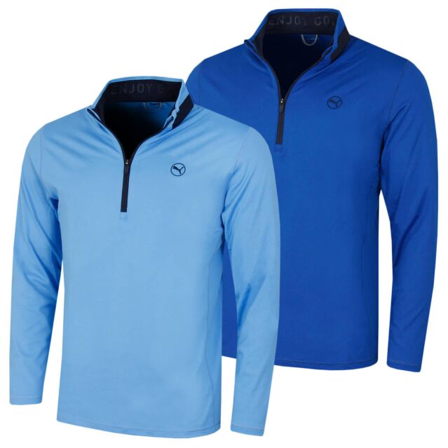 Puma Golf Mens Lightweight 1/4 Zip Moisture Wicking UV Resistant Sweater