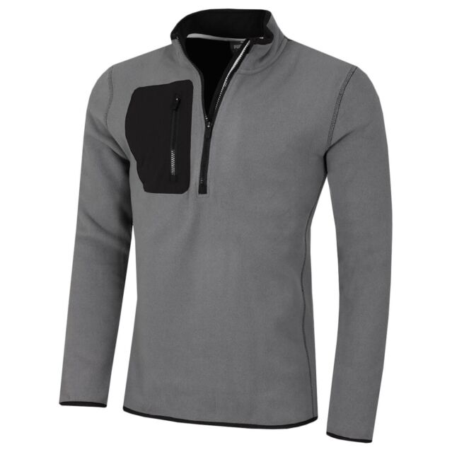 Puma Golf Mens Fleece Quarter Zip Cat Logo Soft Feel Fabric Sweater